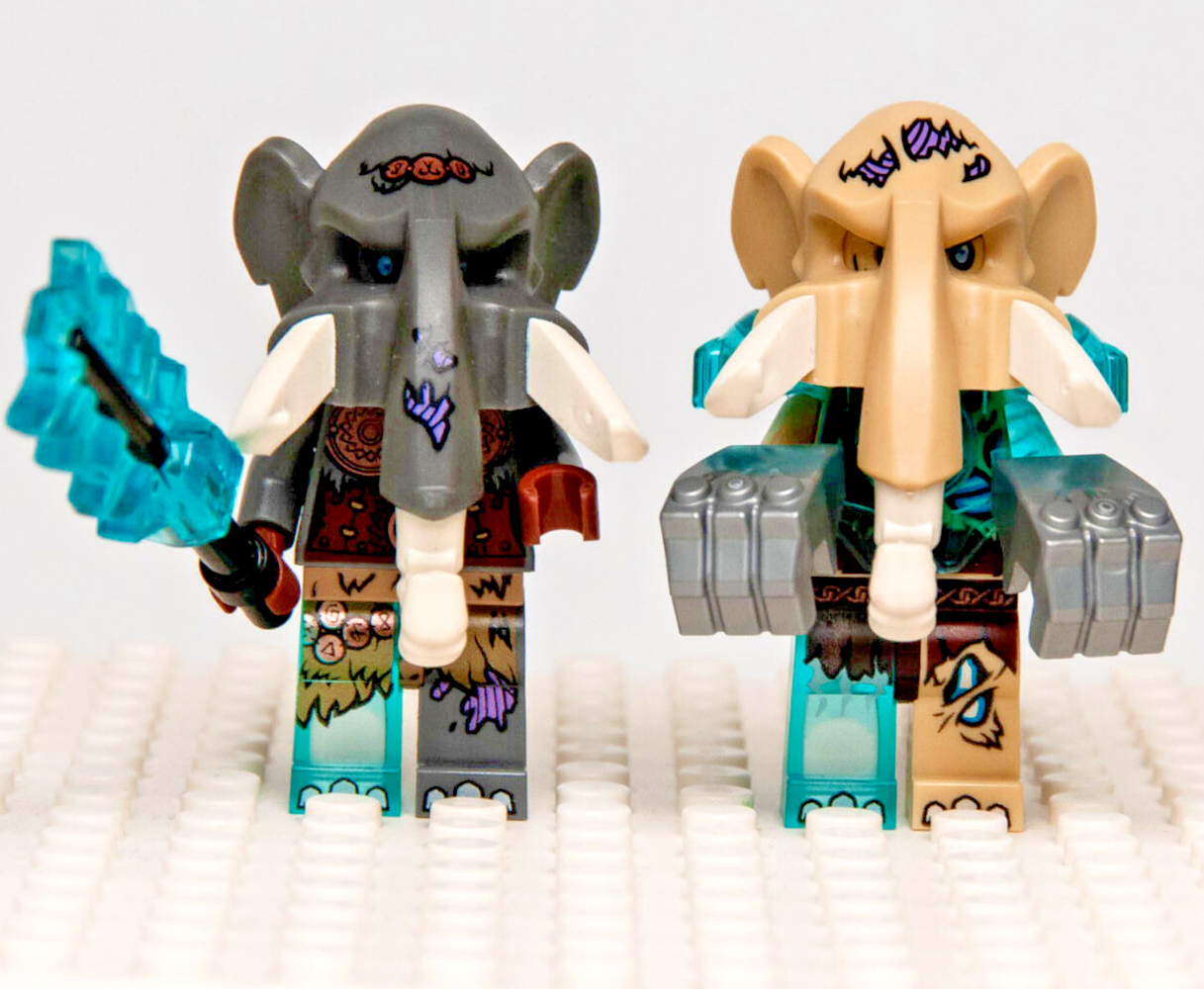 (Lot of 2) Lego Chima Minifigures - Mottrot & Maula Elephant (loc157 loc084) - StudBee