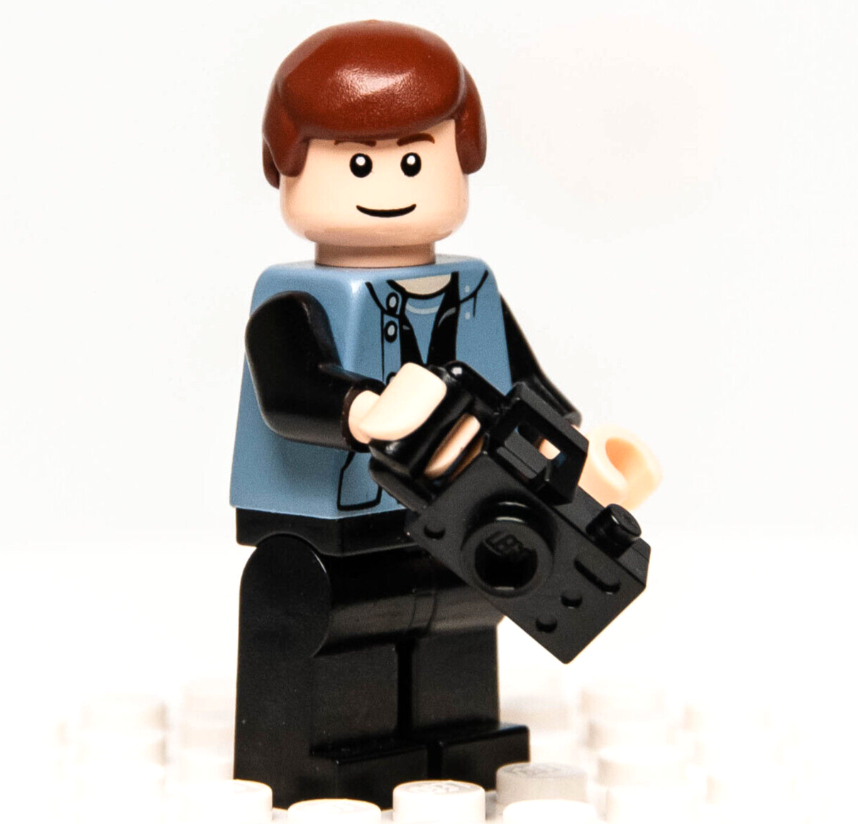 Lego Spider-Man Minifigure - Peter Parker 3 w/ Camera (spd031) 4856 Hideout - StudBee