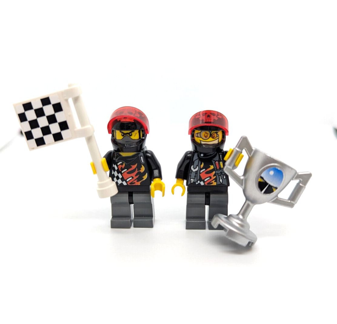 LEGO World Racers 8898 Lot Bart Blast wr023 Billy Bob wr024 Flag Trophy