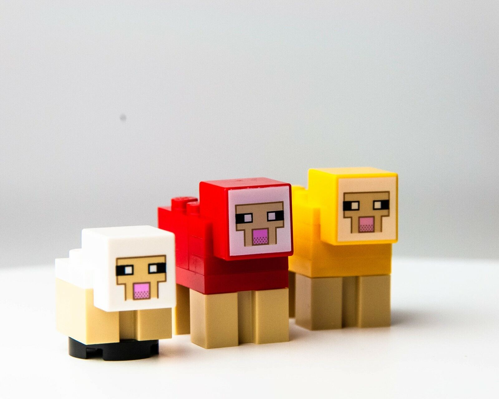 LEGO Minecraft Sheep Lamb (Lot of 3) Brick Built Animals 21153 Wool Farm (min - StudBee