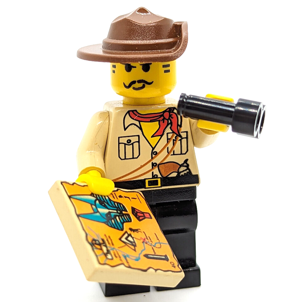 LEGO Adventurers Desert Minifigure Johnny Thunder, Hieroglyphs Map (adv010) 5988 - StudBee