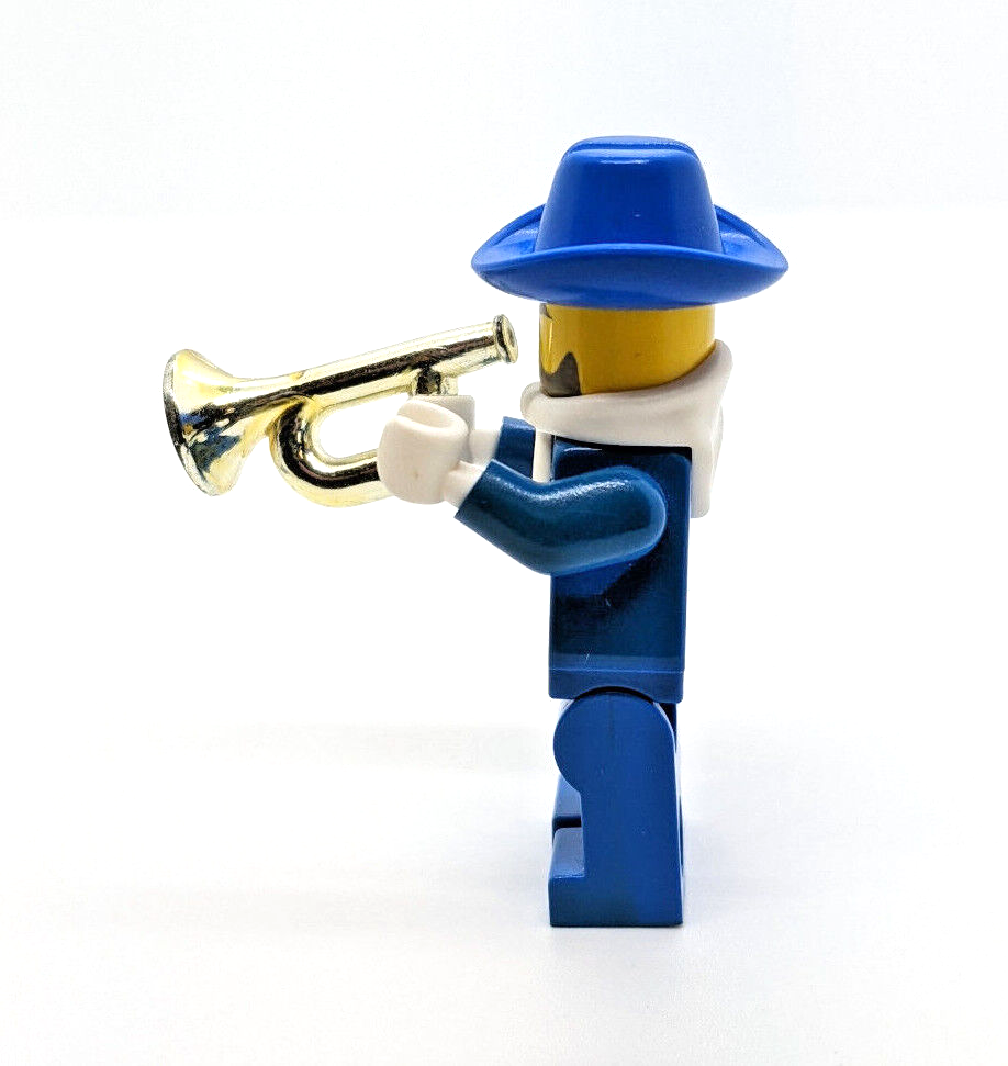 Lego Cavalry Colonel Minifigure with Chrome Bugle, Custlass and Gun (ww003) - StudBee