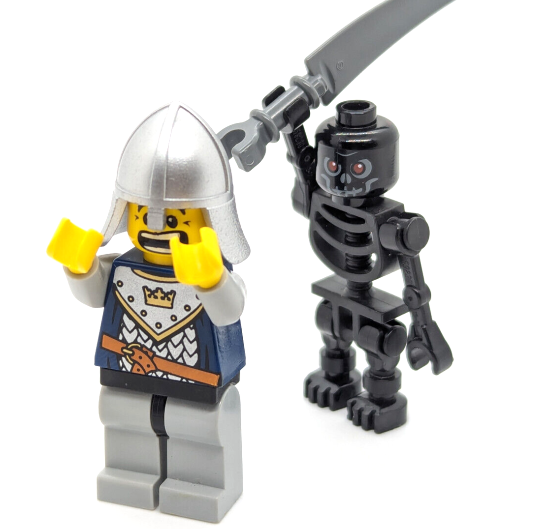 Lego Castle Fantasy Era Minifigures: Crown Knight & Black Skeleton (cas341) 7092 - StudBee