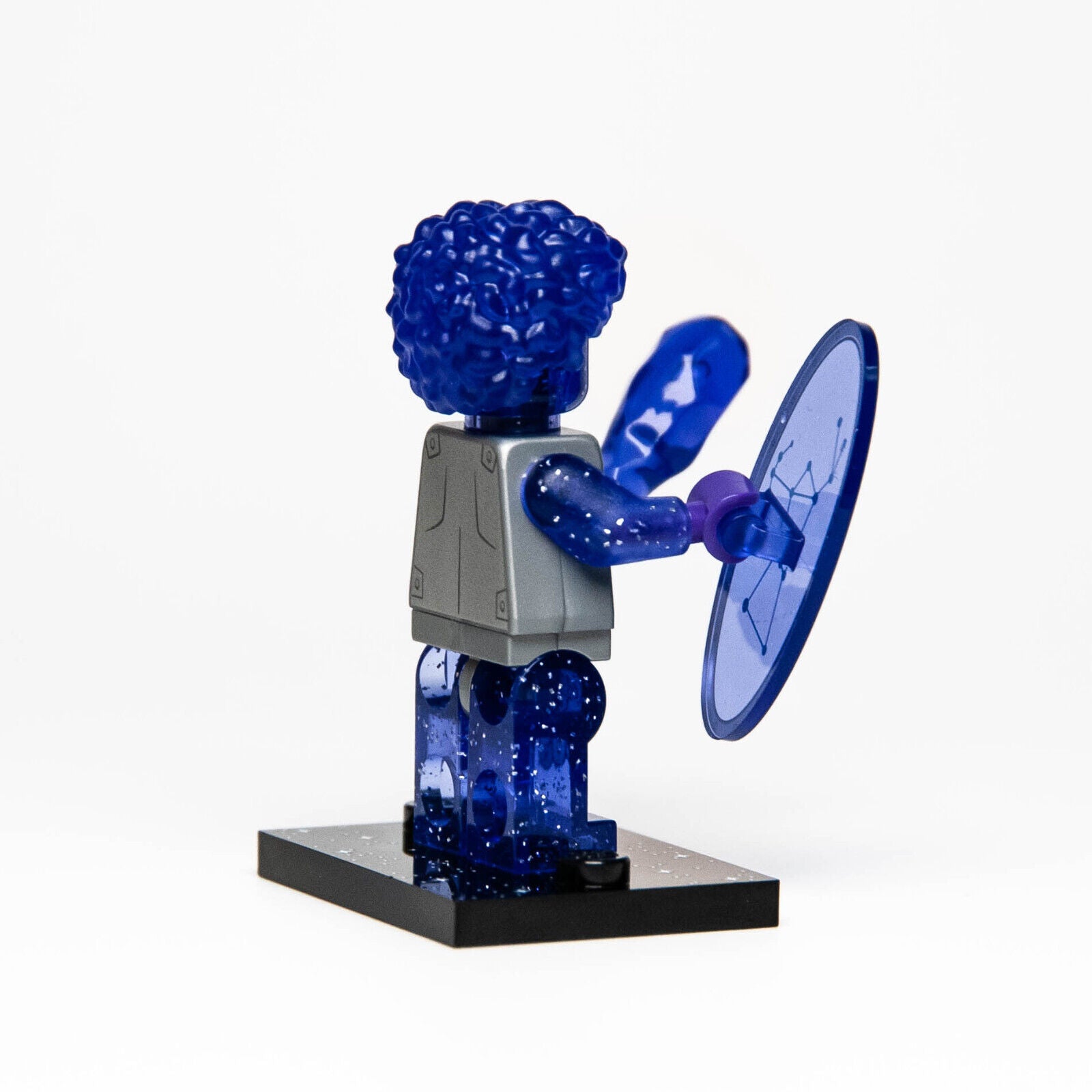 LEGO Space CMF 26 Minifigure: Orion 71046 (col26-11) Trans Glitter Purple Shield