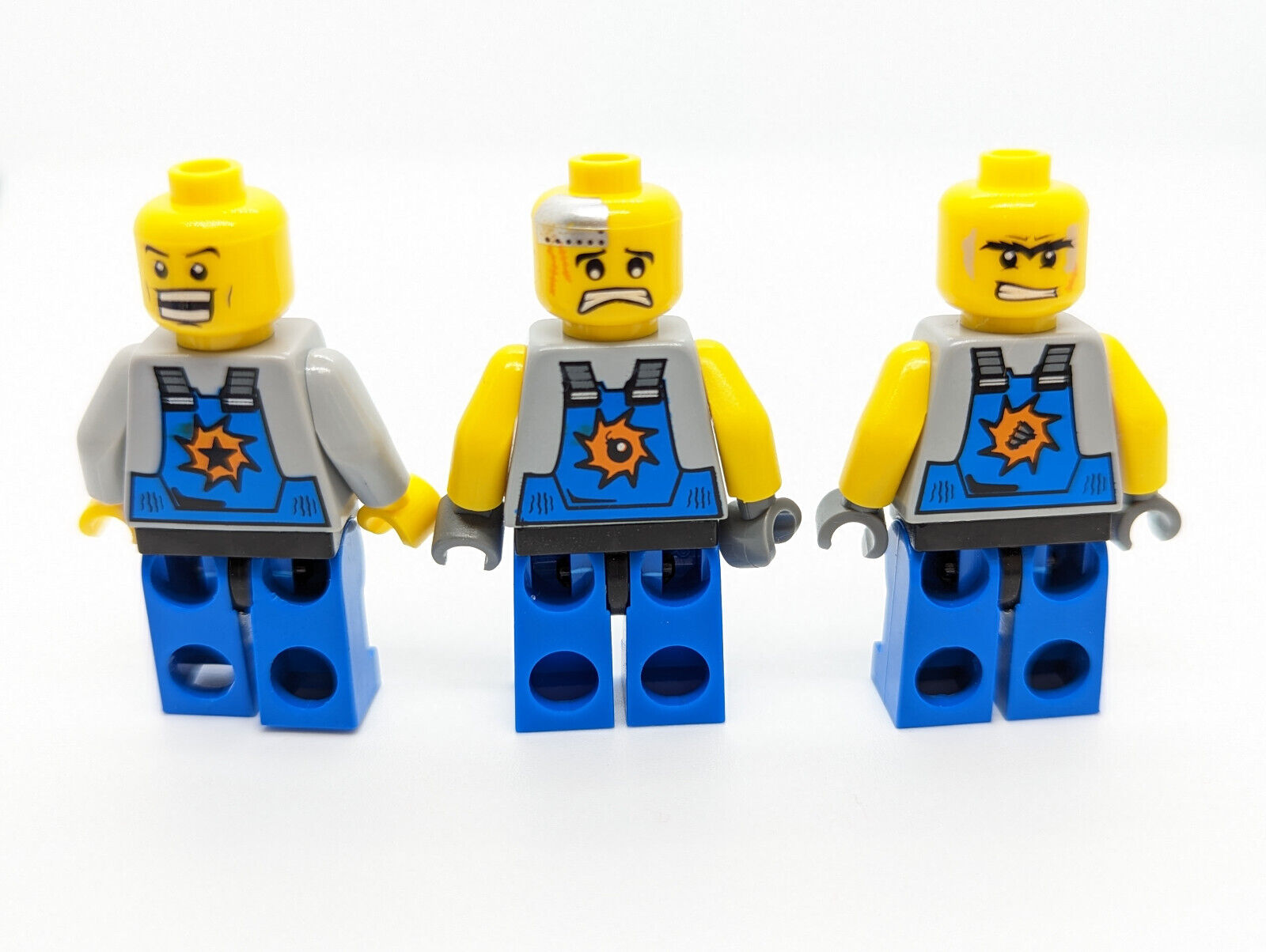 Lot of 4: Lego Power Miners Minifigures w/ Rock Monster & Crystals 8960 8188 (pm - StudBee