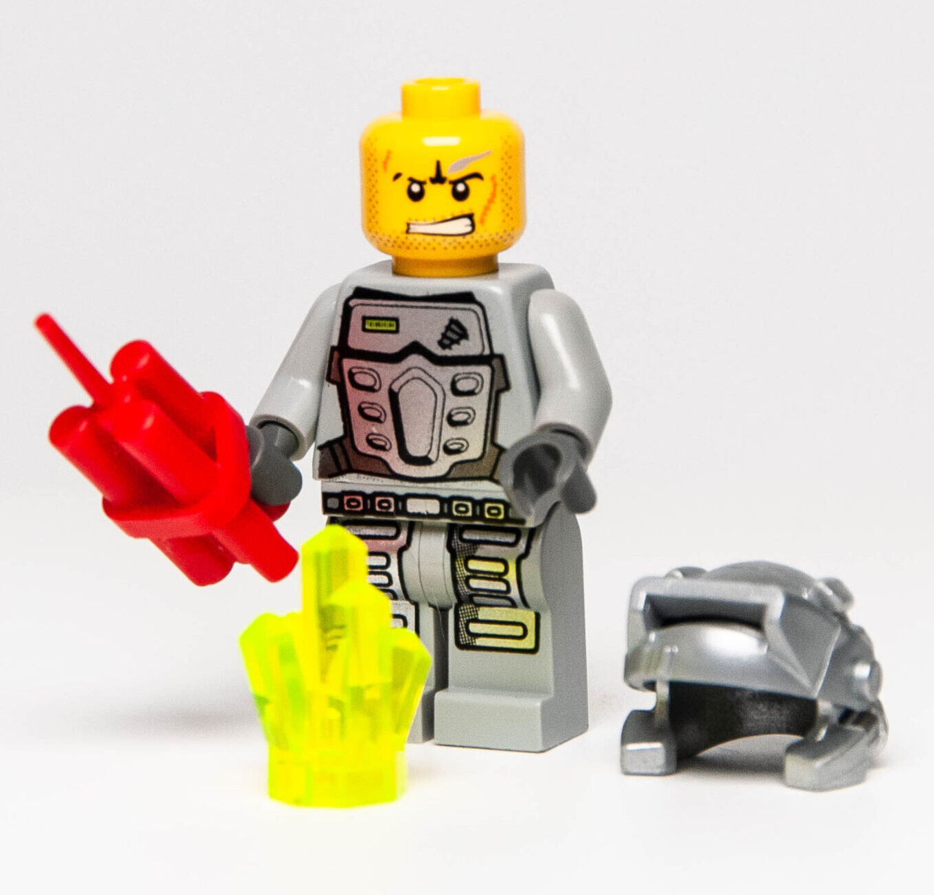 Lego Power Miners - Rex Minifigure w/ Dynamite & Crystal (pm024) 8188 - StudBee