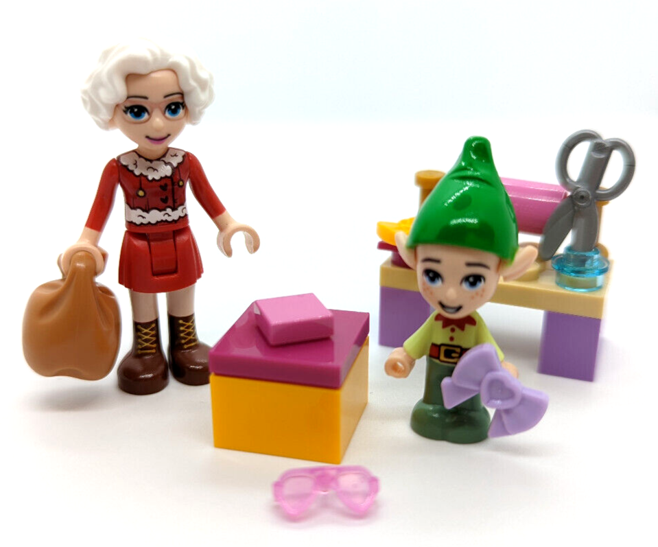 NEW Lego Lot Friends Advent Minifigures: Mrs Claus, Elf & Giftwrap Station 41420 - StudBee