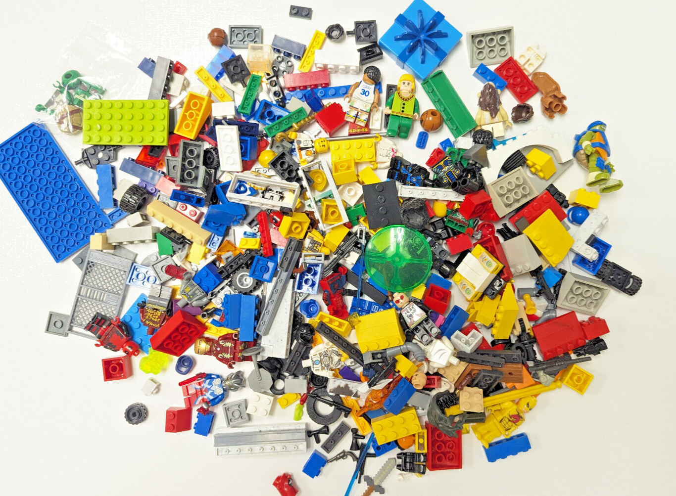 1 lb+ Bulk Building Blocks Parts & Super Hero Lot - Filler MILS Compatible - StudBee