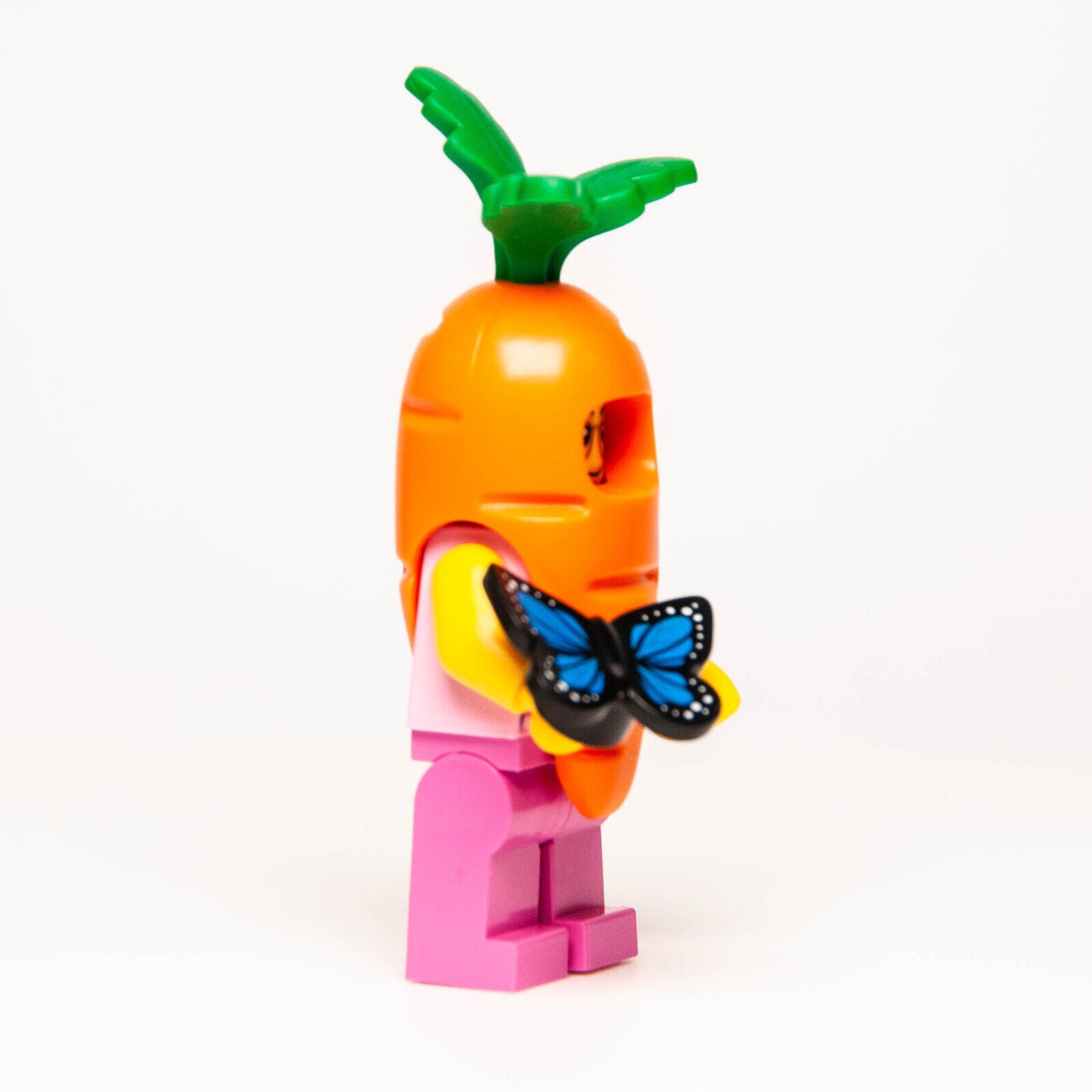 New LEGO BAM 2024 Minifigure - Carrot Suit Costume Lady with Butterfly - StudBee