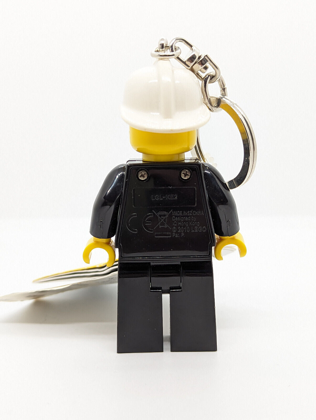 NEW Lego Minifigure Firefighter LED Key Chain, Flashlight Mini Torch 3" Tall - StudBee