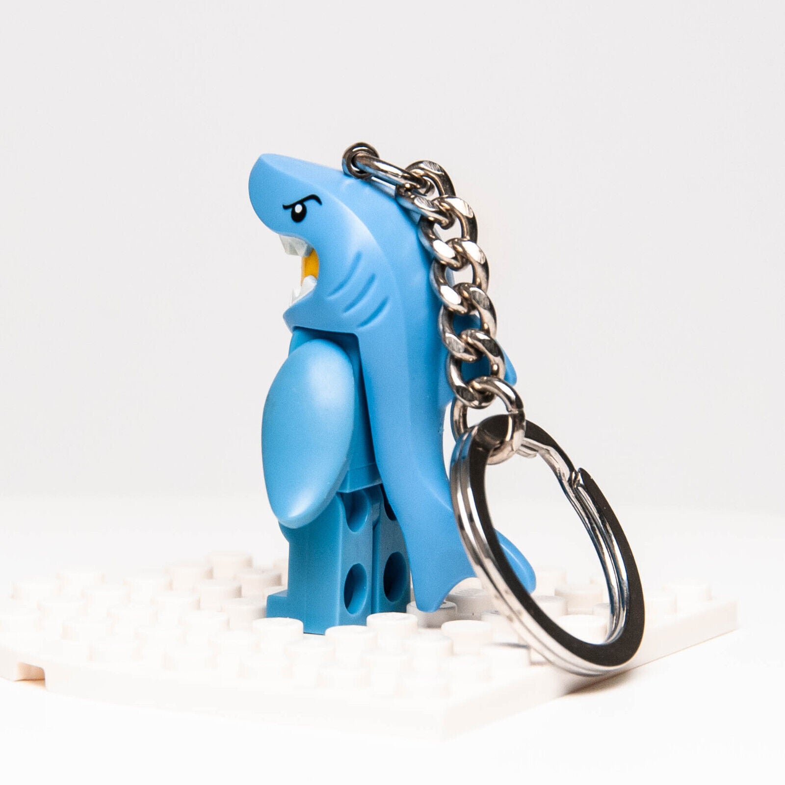 Lego Minifigure Key Chain - Shark Suit Guy 853666 Bag Backpack Ring (col15-13) - StudBee