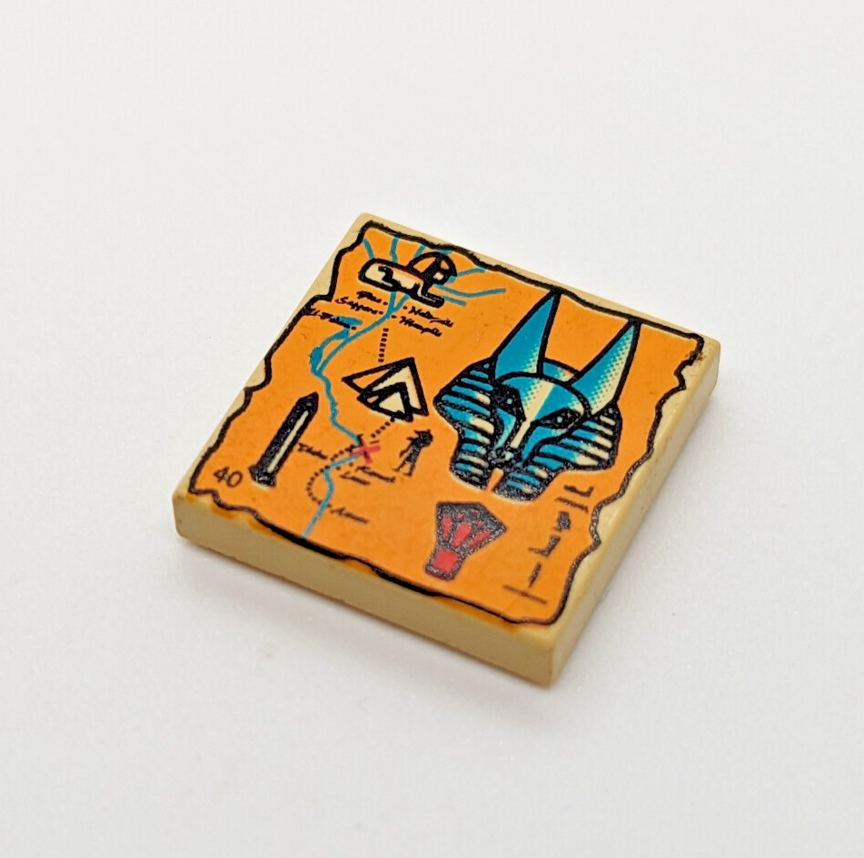 LEGO Adventurers Desert Minifigure Johnny Thunder, Hieroglyphs Map (adv010) 5988 - StudBee