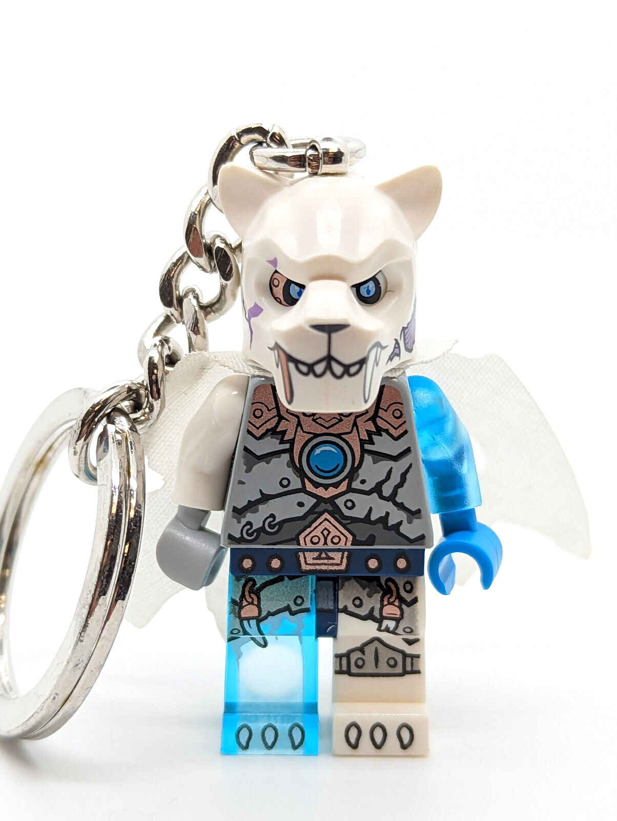 Lego Chima Minifigure Key Chain (loc102) Sir Fangar with White Cape 850909 - StudBee