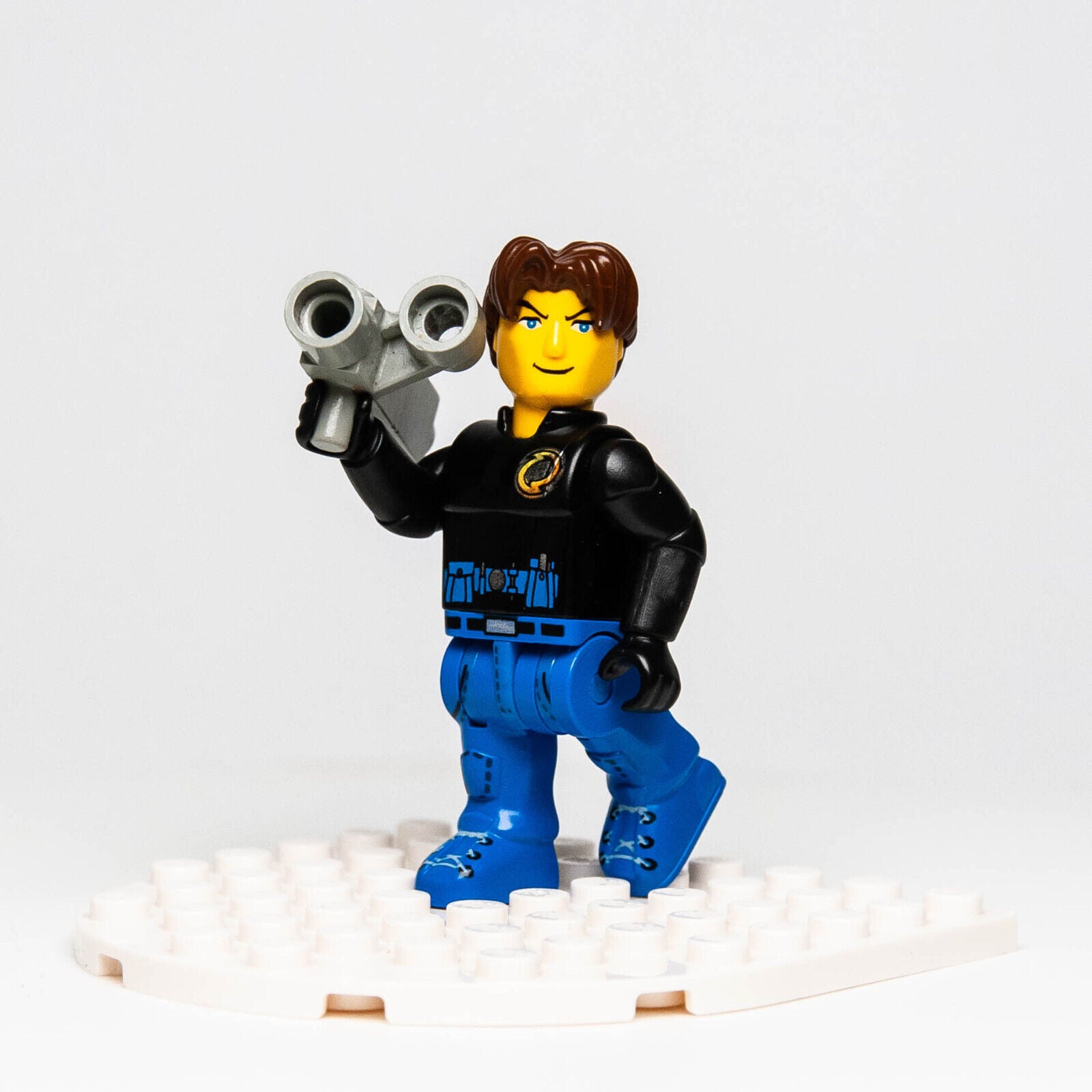 Lego 4 Juniors Minifigure - Jack Stone (js028) Black Jacket Blue Legs 9305 4655 - StudBee