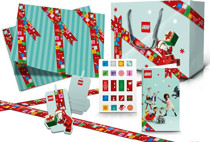 LEGO VIP Santa Gifting Set - Bag, Wrapping Paper, Card, Stickers & More RDP95714 - StudBee