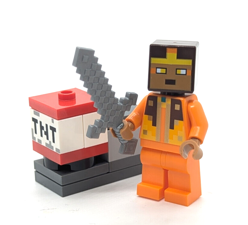 New LEGO Minecraft Orange Hero Minifigure & TNT Launcher 662406 Golden Knight - StudBee