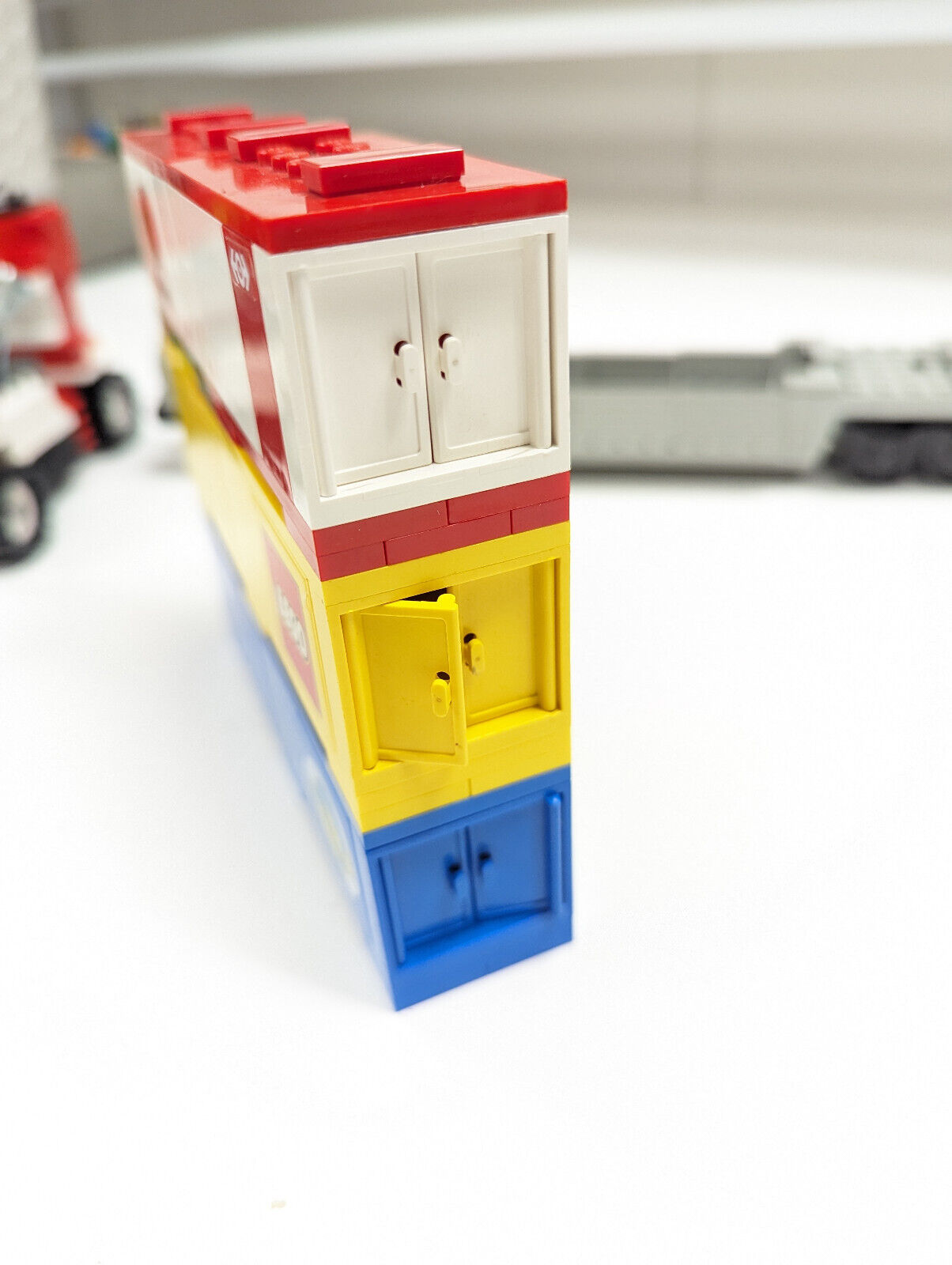 Vintage Lego 9V Train Container Double Stack 4549 - 100% Complete Box Manual - StudBee