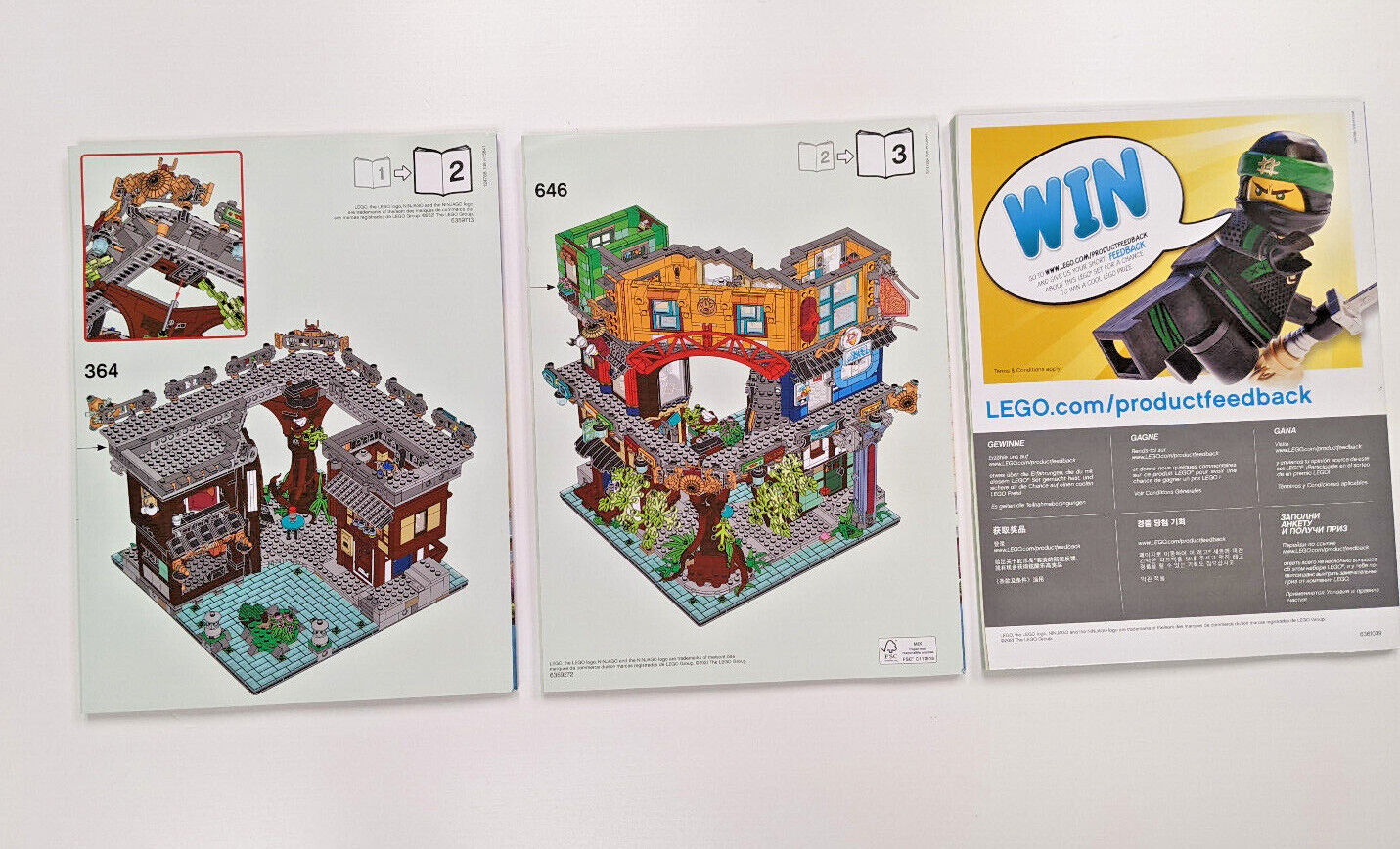 All 3 Books Lego Ninjago 71741 City Gardens - Manuals NEW -INSTRUCTIONS ONLY - StudBee