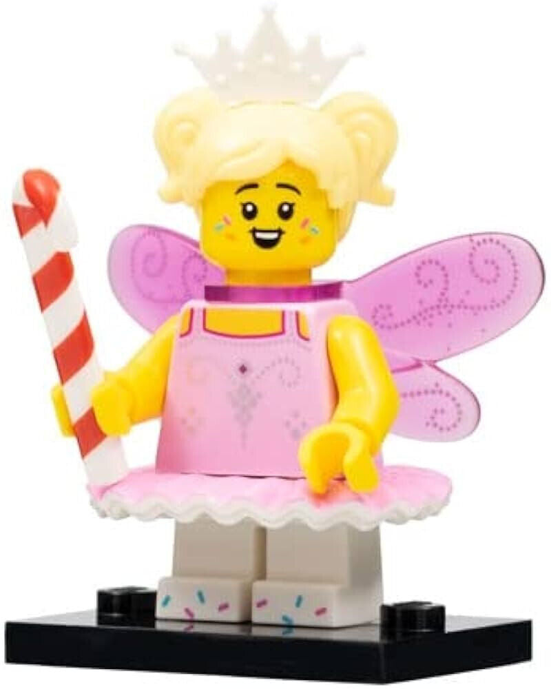 Lego Series 23 - Pink Sugar Fairy Girl 71034 Candy Cane Tutu (col23-2) (wtr - StudBee