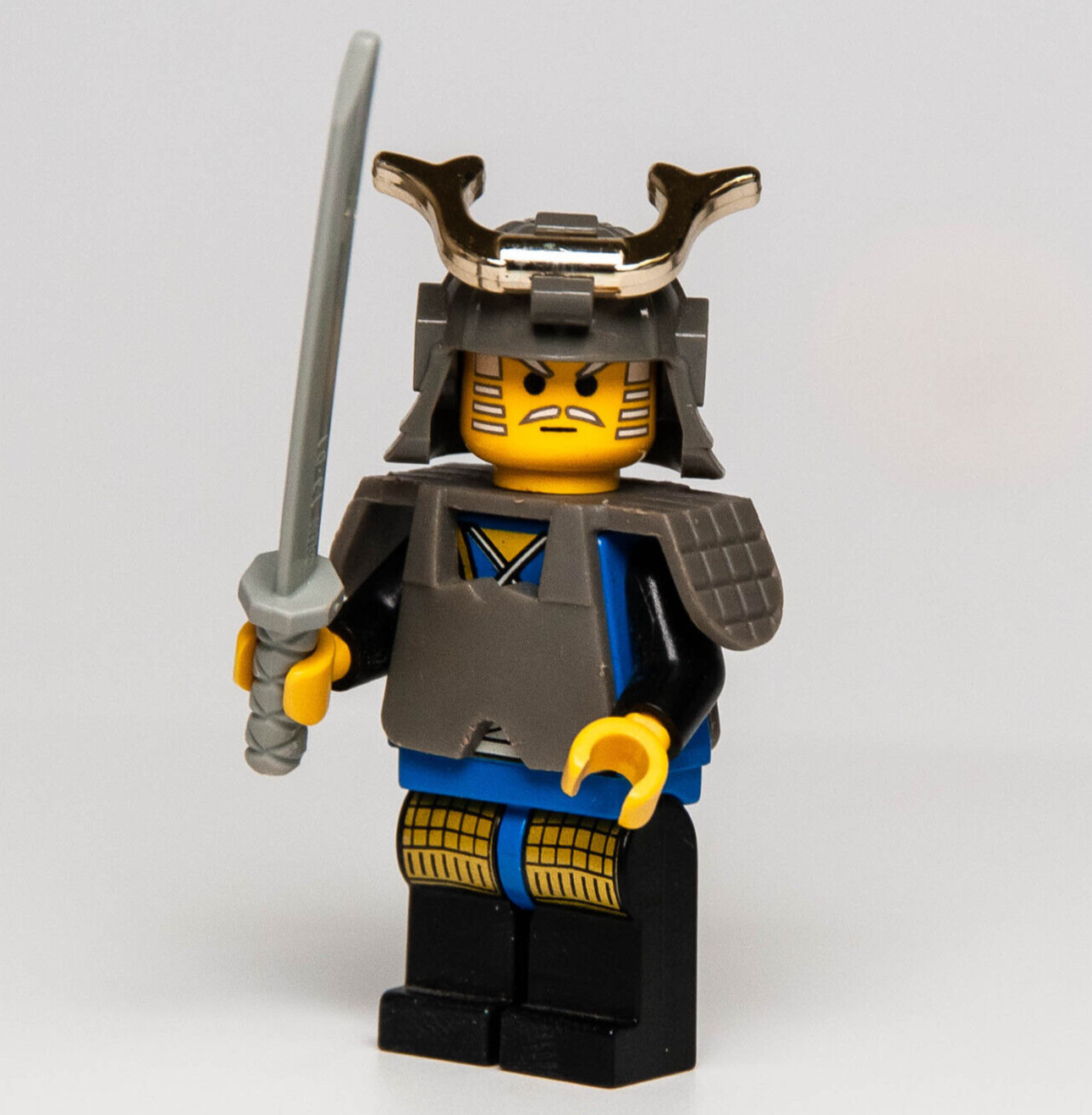 Lego Ninja Minifigure - Shogun Blue w/ Armor (cas056) - StudBee
