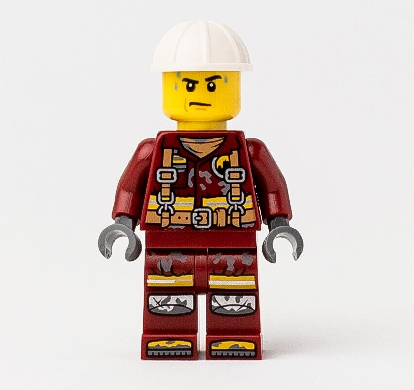 New LEGO Pete Peterson Construction Worker Minifigure - Hidden Side - (hs051) - StudBee