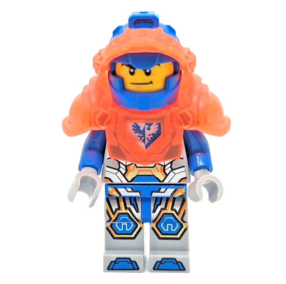 LEGO Nexo Knights Minifigure - Clay in Trans-Neon Orange Armor (nex073) 271712 - StudBee