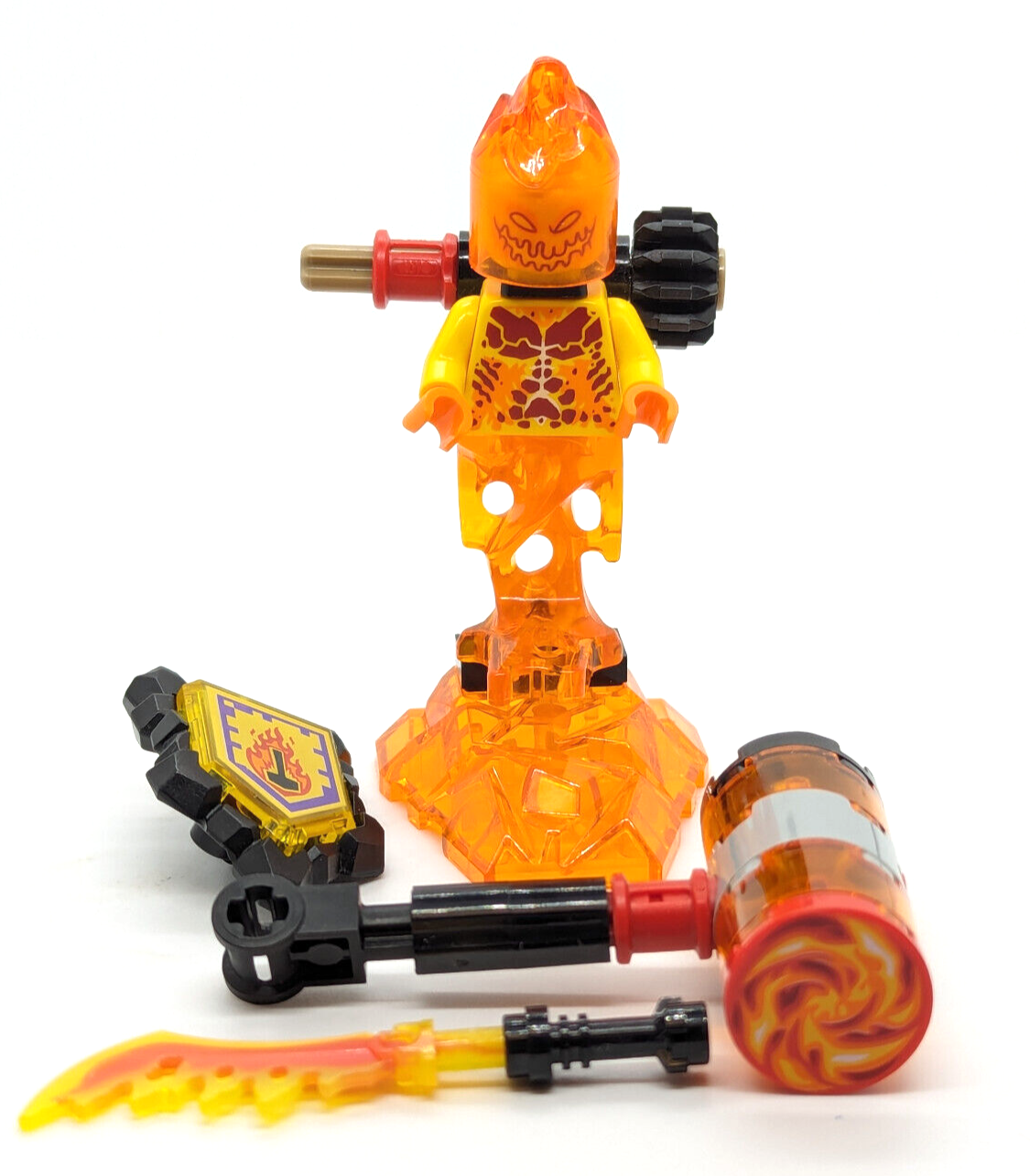 Lego Nexo Knights Minifigure - Ultimate Flama (nex054) 70339 Backpack Hammer - StudBee