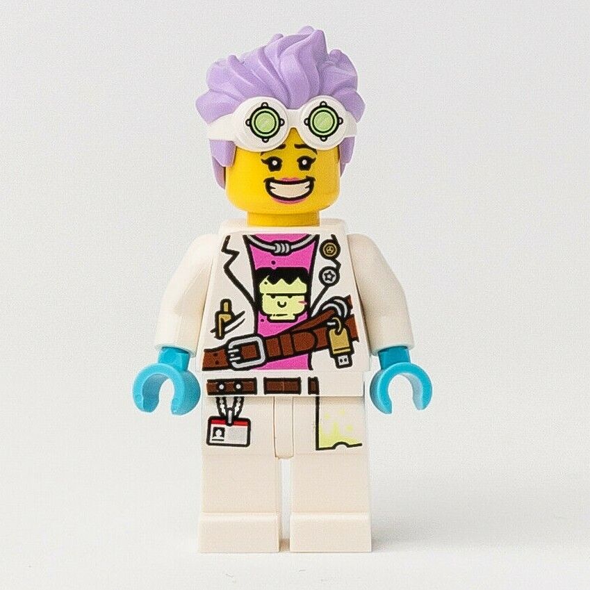 New LEGO J.B. Watt Scientist Large Smile / Annoyed Minifigure  Hidden Side hs002 - StudBee