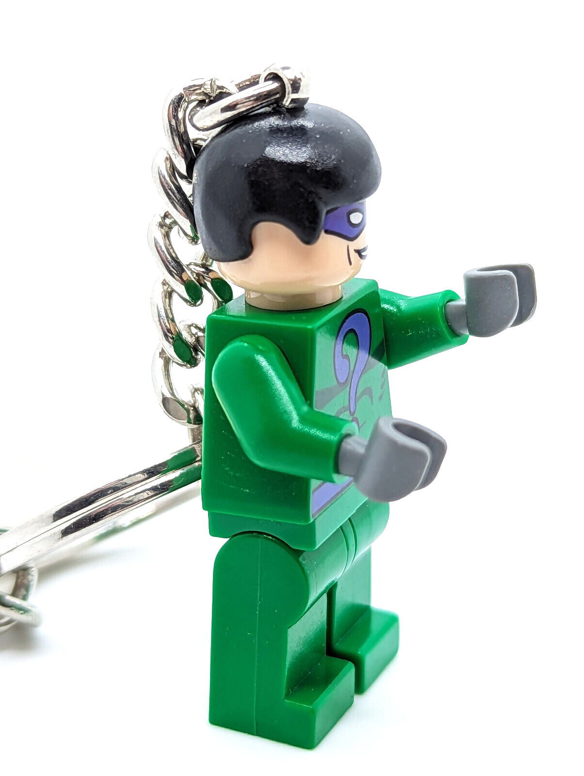 Lego Batman The Riddler Minifigure Keychain 852090 w/ Logo Tile (bat017) - StudBee