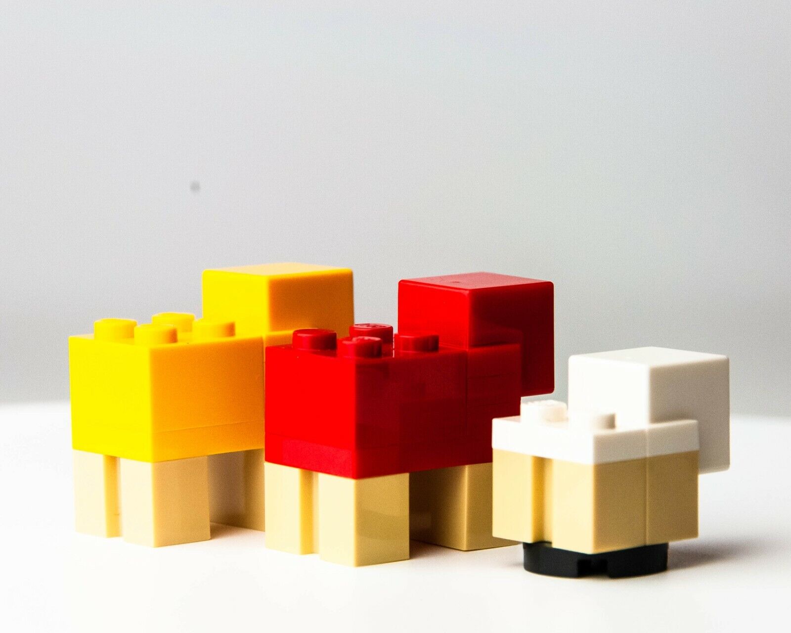 LEGO Minecraft Sheep Lamb (Lot of 3) Brick Built Animals 21153 Wool Farm (min - StudBee