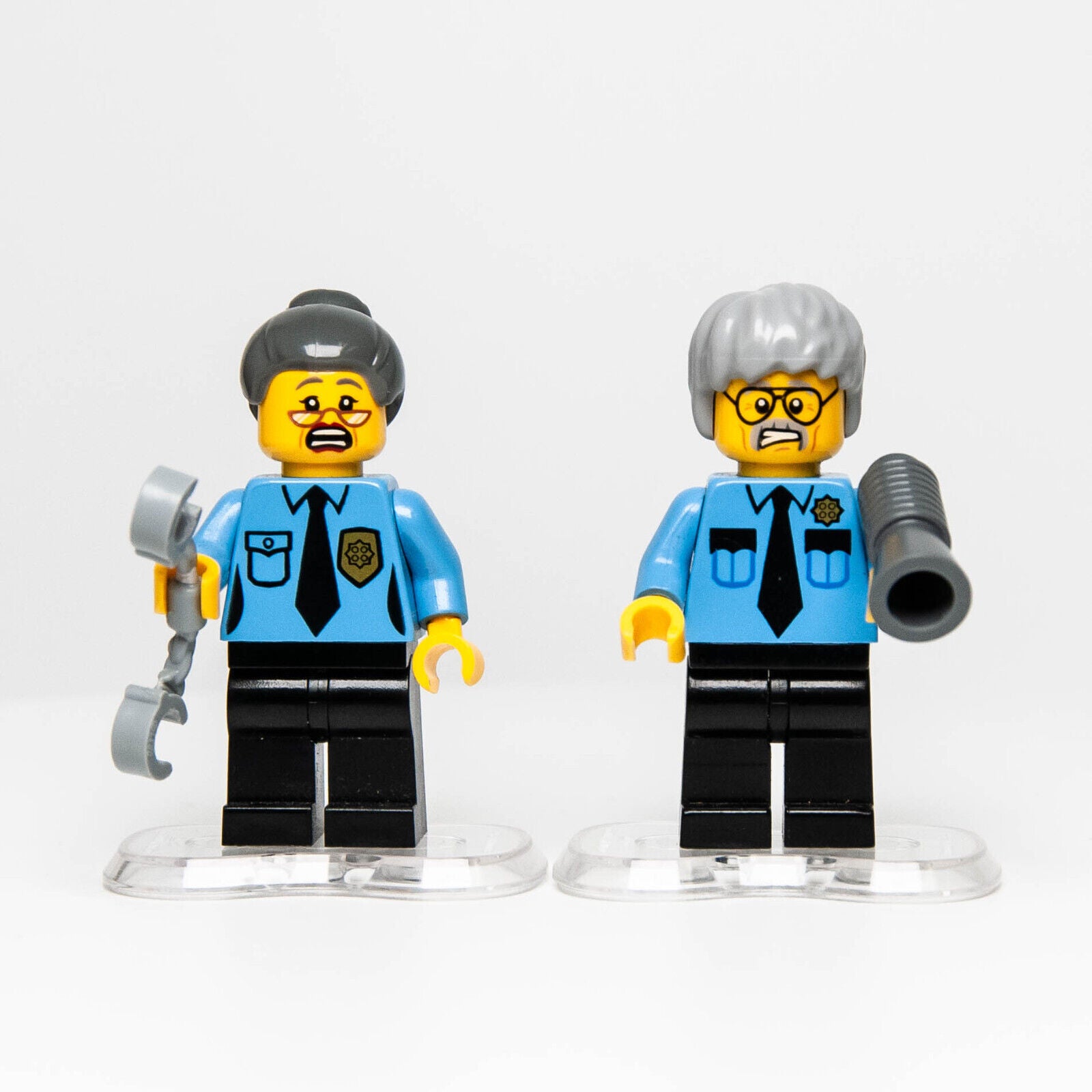 (Lof of 2) LEGO Movie Ma & Pa Cop Minifigures Kragle Stand 70809 (tlm019 tlm020) - StudBee