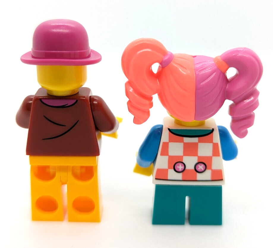 New Lego BAM Minifiguress - (hol297)Birthday Clown w/ Balloon Dog & Girl Clown - StudBee