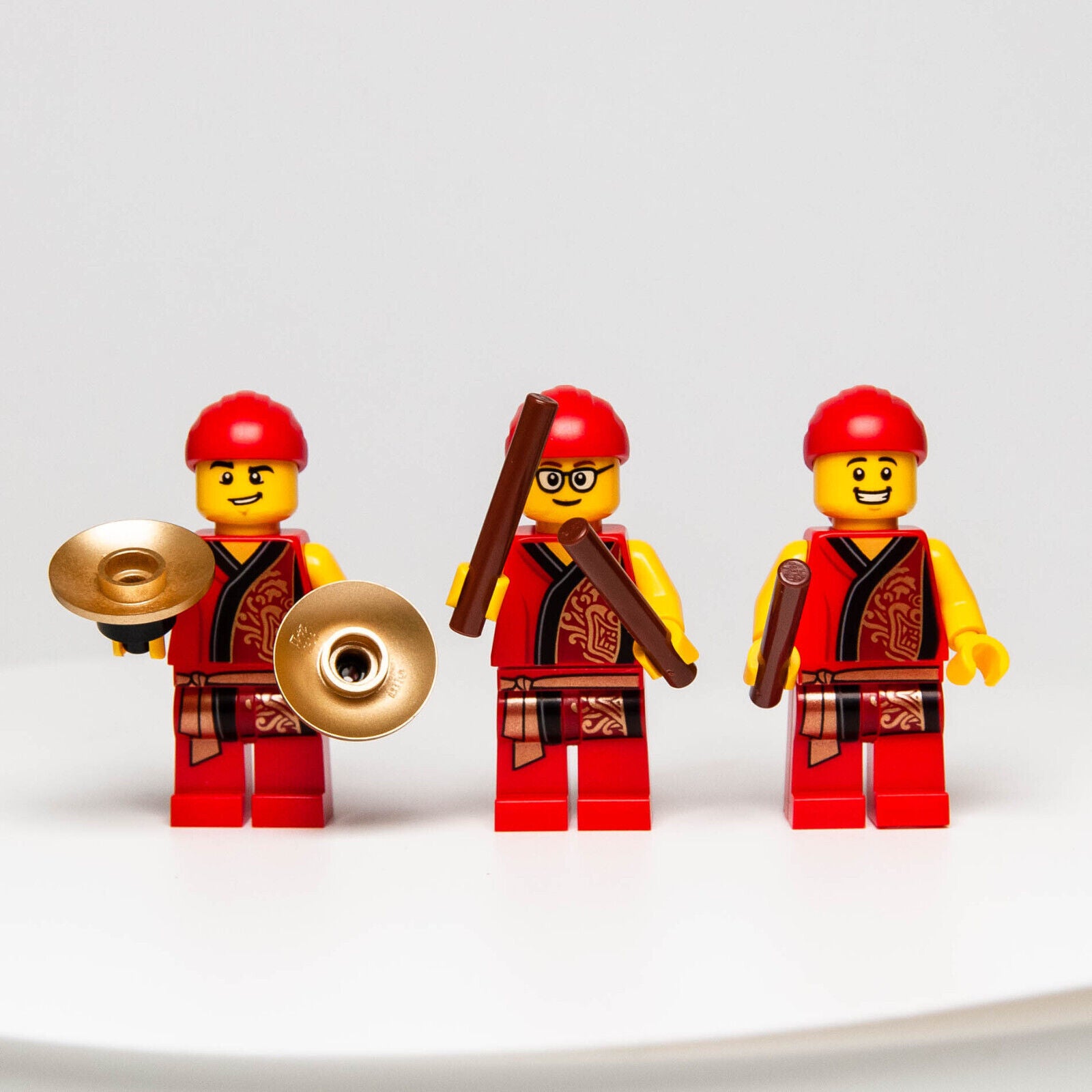 New LEGO Chinese New Year 80104 Lion Dance Musician Band Drum Minifigure Lot - StudBee