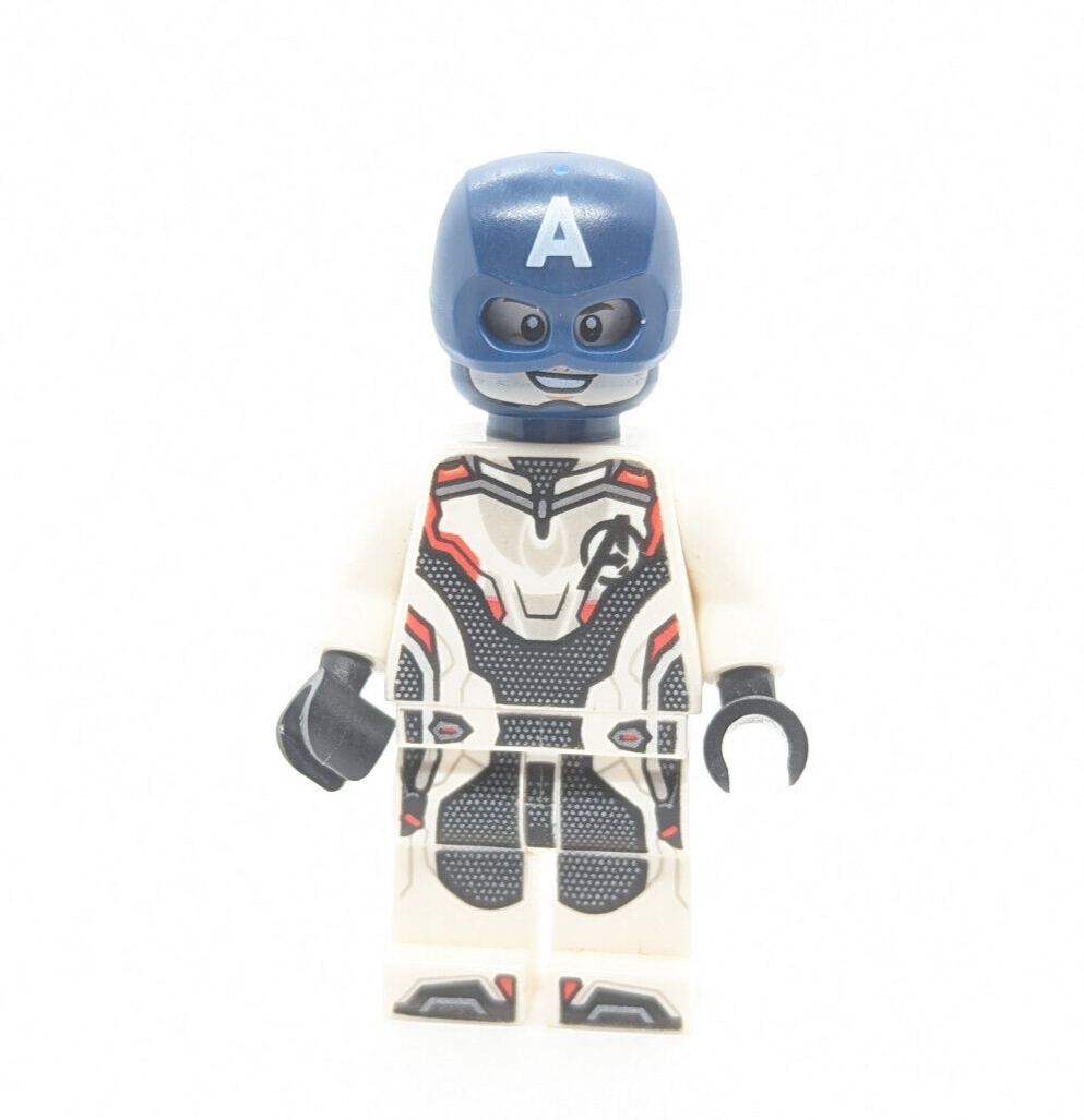 LEGO Marvel Avengers Minifigure -  Captain America White Jumpsuit Helmet (sh560) - StudBee
