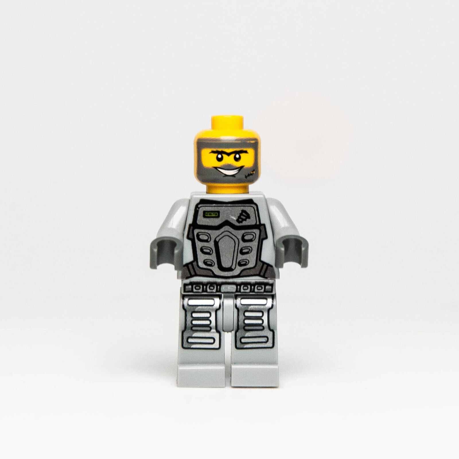 Lego Power Miners Minifigure - Duke, Gray Outfit (pm031) 8191 Lavatraz Miner - StudBee