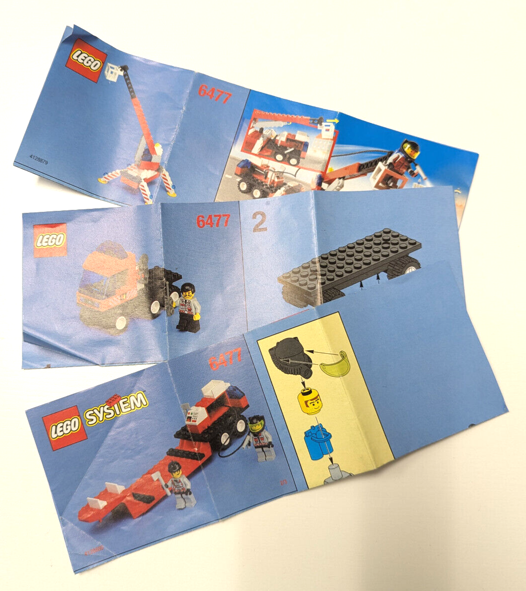 Minifigure Lot & Instructions for 6477 LEGO Town Fire Fighter's Lift Truck - StudBee