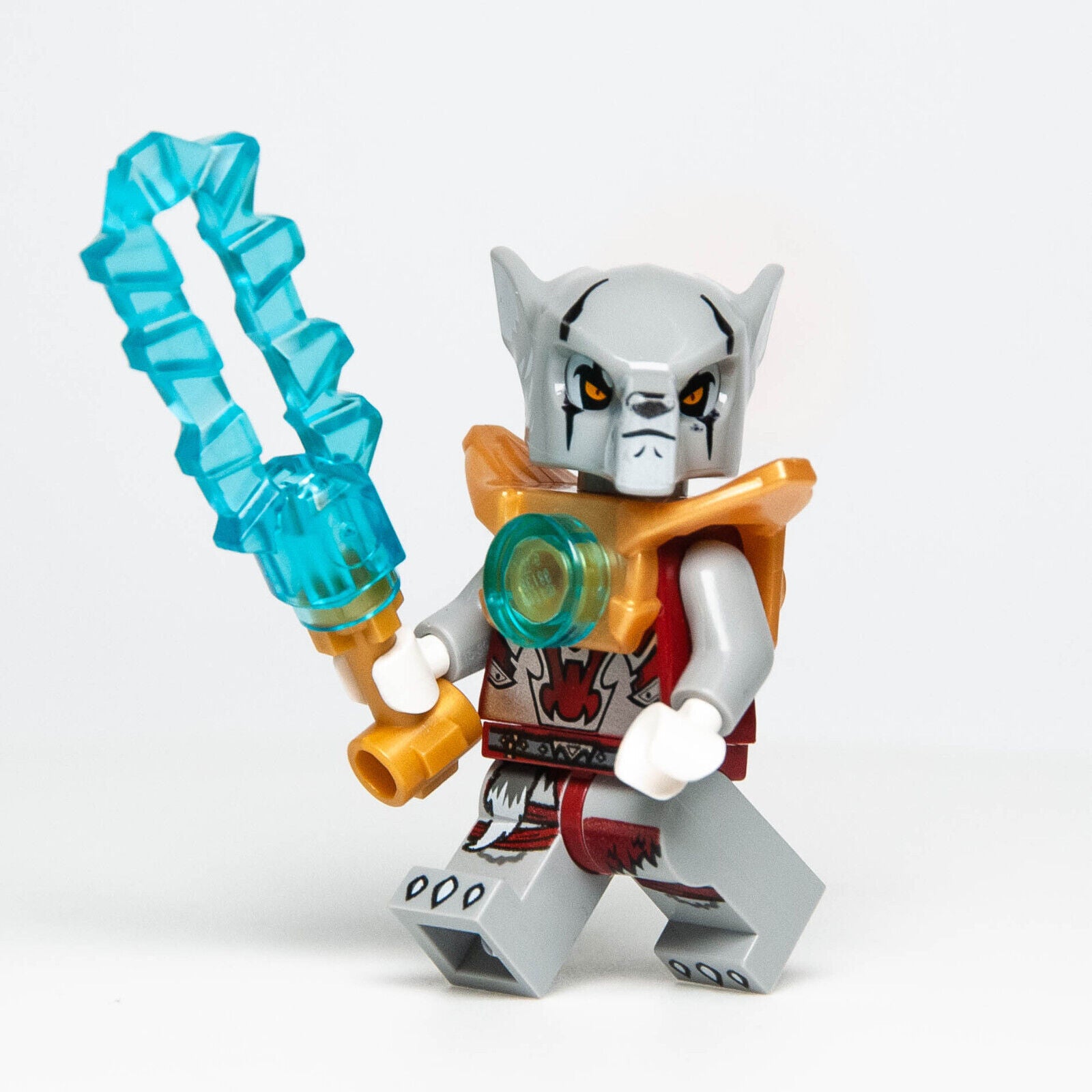 Lego Legends Of Chima Minifigure - Worriz - Gold Armor (loc052) 70127 Wolf Tribe