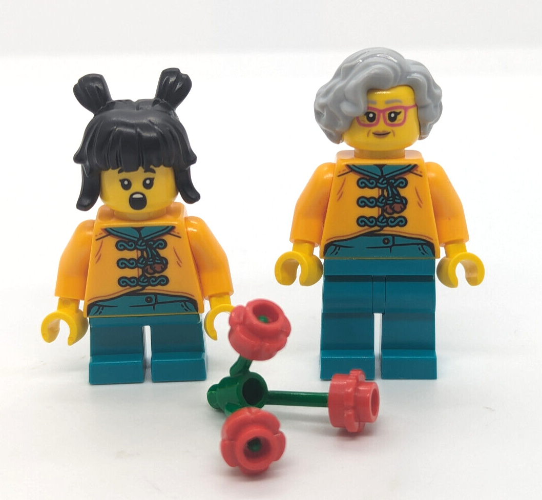 New LEGO Chinese Lunar New Year: Family Grandma & Girl Orange Tang 80113 (hol341 - StudBee
