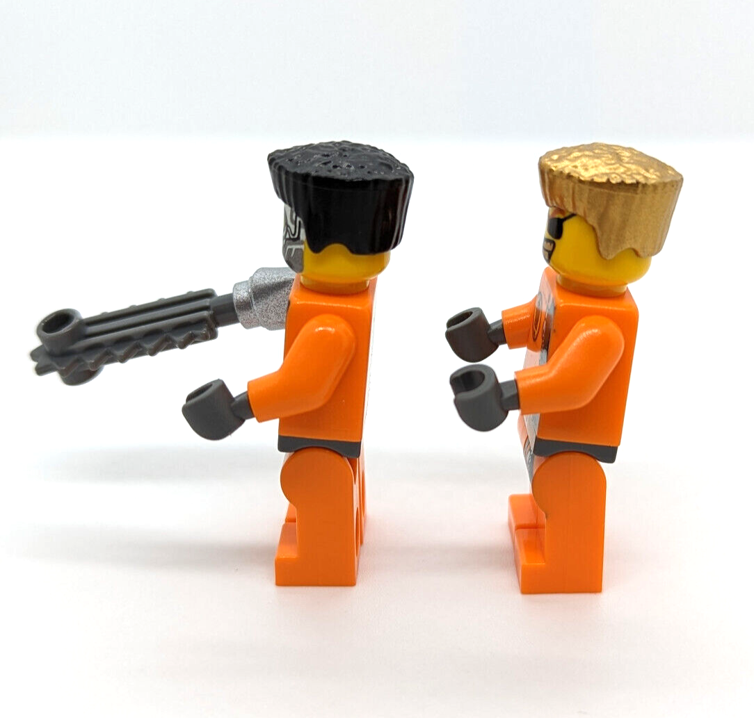 (Lot of 2) Lego Agent Minifigures Gold Tooth & Saw Fist w/ Gold Dinosaur (agt007 - StudBee