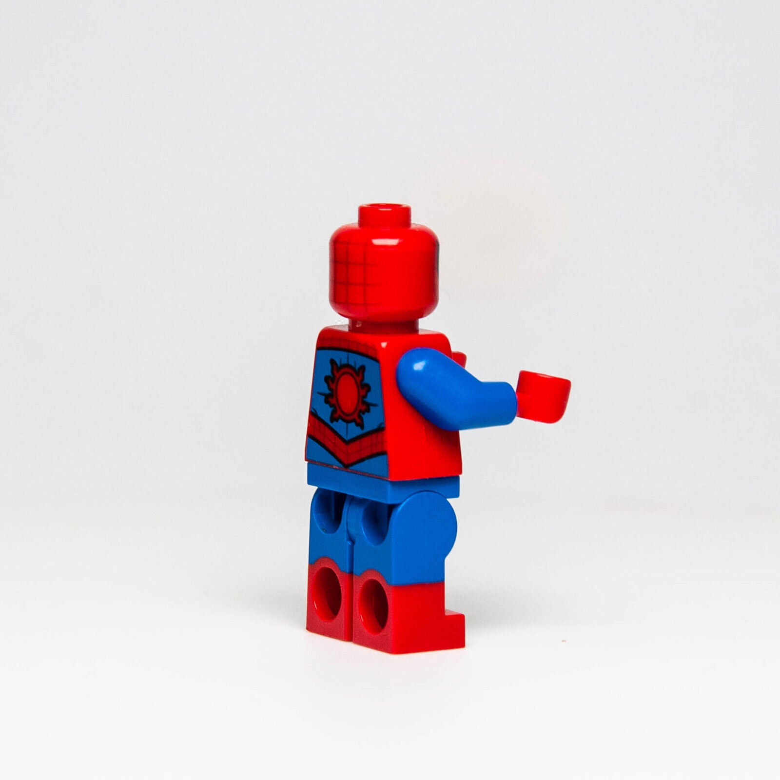 LEGO Spider-Man Minifigure - Metallic Blue Eye Highlights, Printed Arms (sh536) - StudBee
