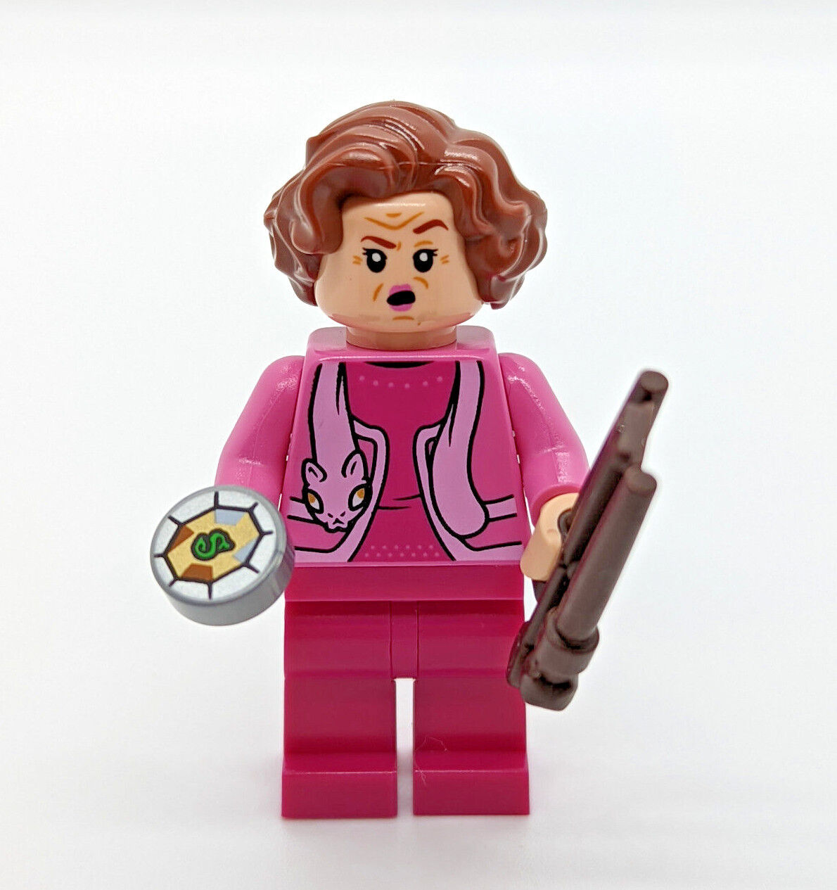 NEW LEGO Potter Minifigure Dolores Umbridge w/ Slytherin Locket Horcrux (hp356) - StudBee