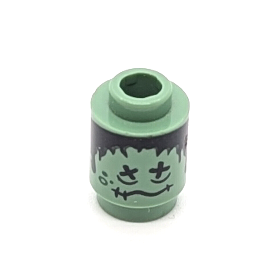 LEGO Harry Potter Pattern - Shrunken Head - Sand Green 1x1 Round Brick 3062pb036