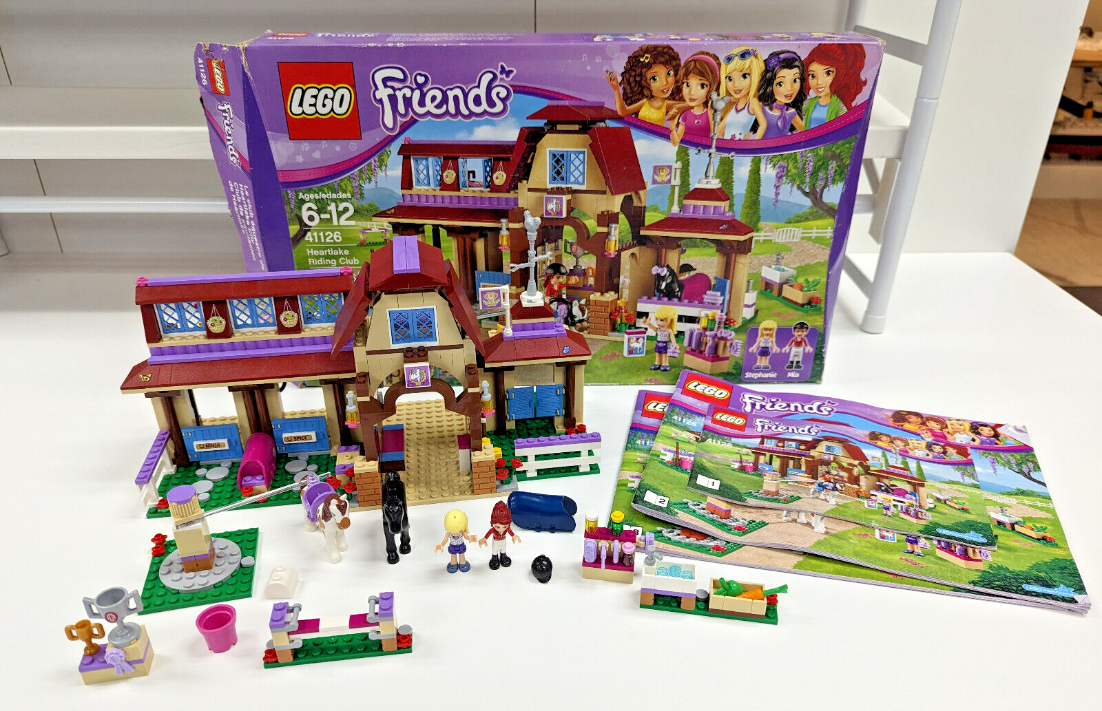 LEGO Friends Heartlake Riding Club 41126 Horse Stables 100% Complete Box Manuals - StudBee