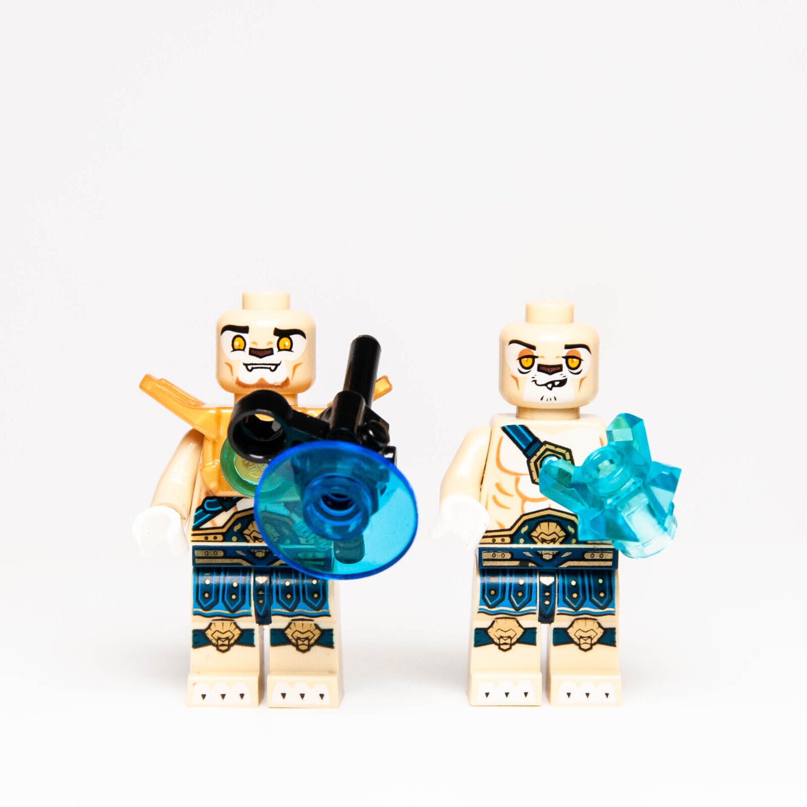 LEGO Chima Minifigure Lot: Leonidas (loc017) & Lennox (loc025) 70006 Lion Tribe - StudBee