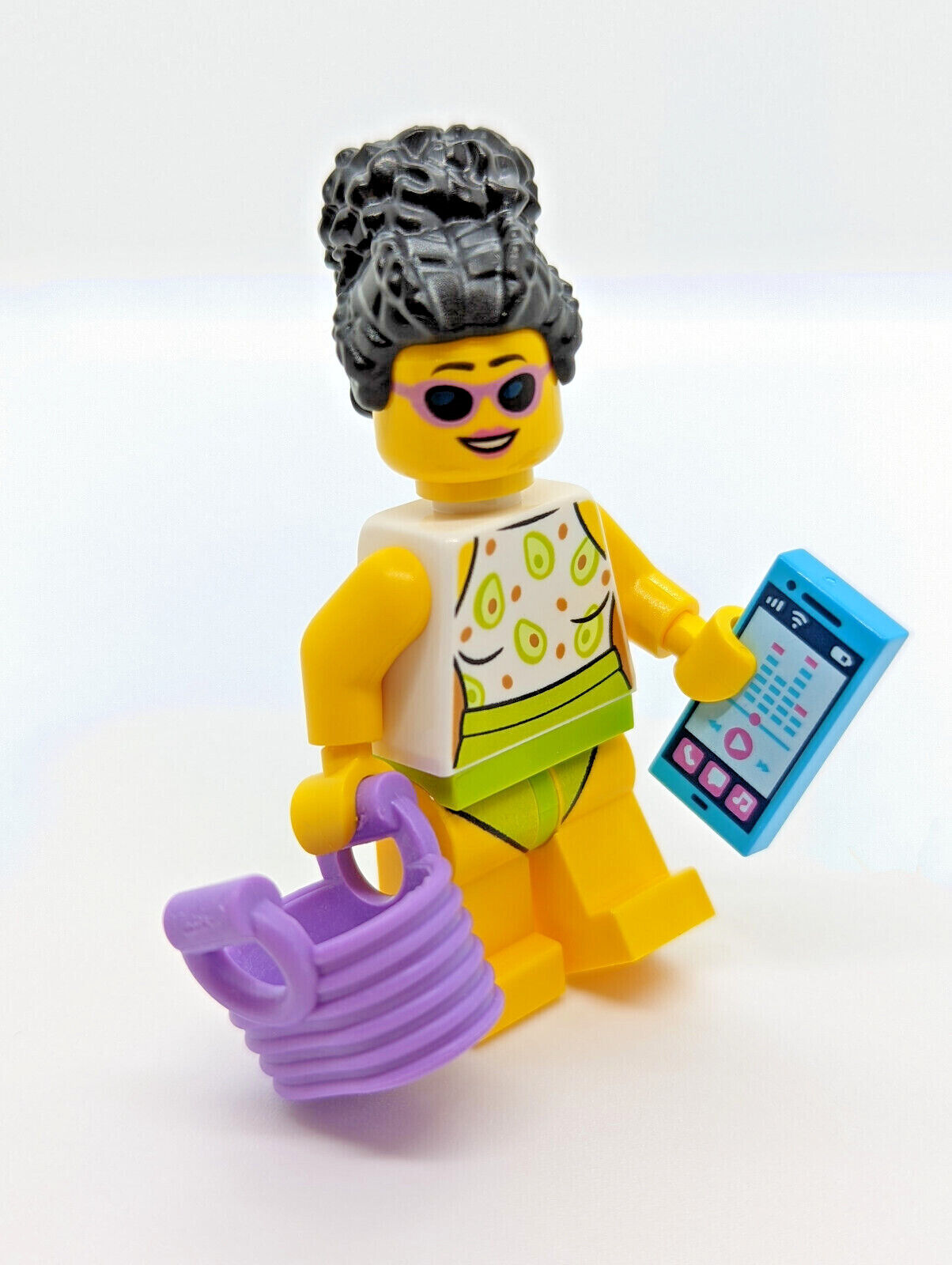 NEW LEGO City Town Beach Female Minifigure (cty1387) Avocado Tank - StudBee