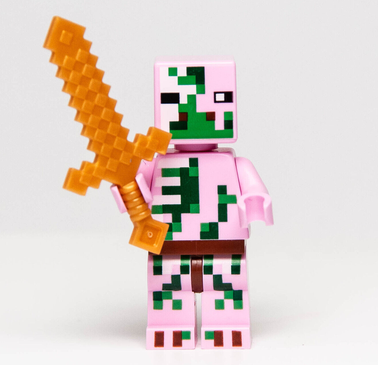 Lego Minecraft Minifigure - Zombie Pigman (min021) w/ Sword - StudBee