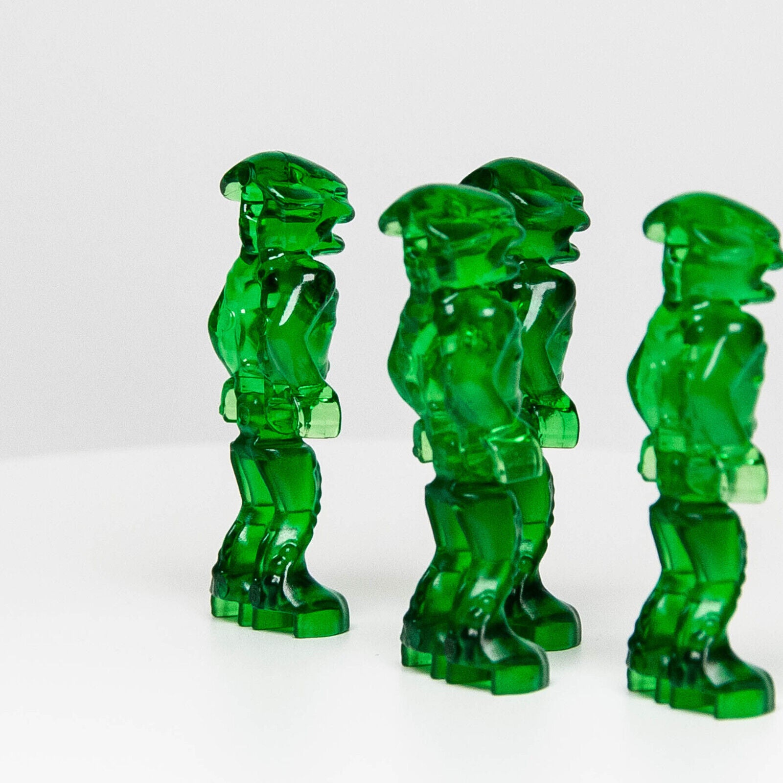 NEW (Lot of 4) LEGO Minifigure Mars Mission Alien (mm001) Space Green Glow - StudBee