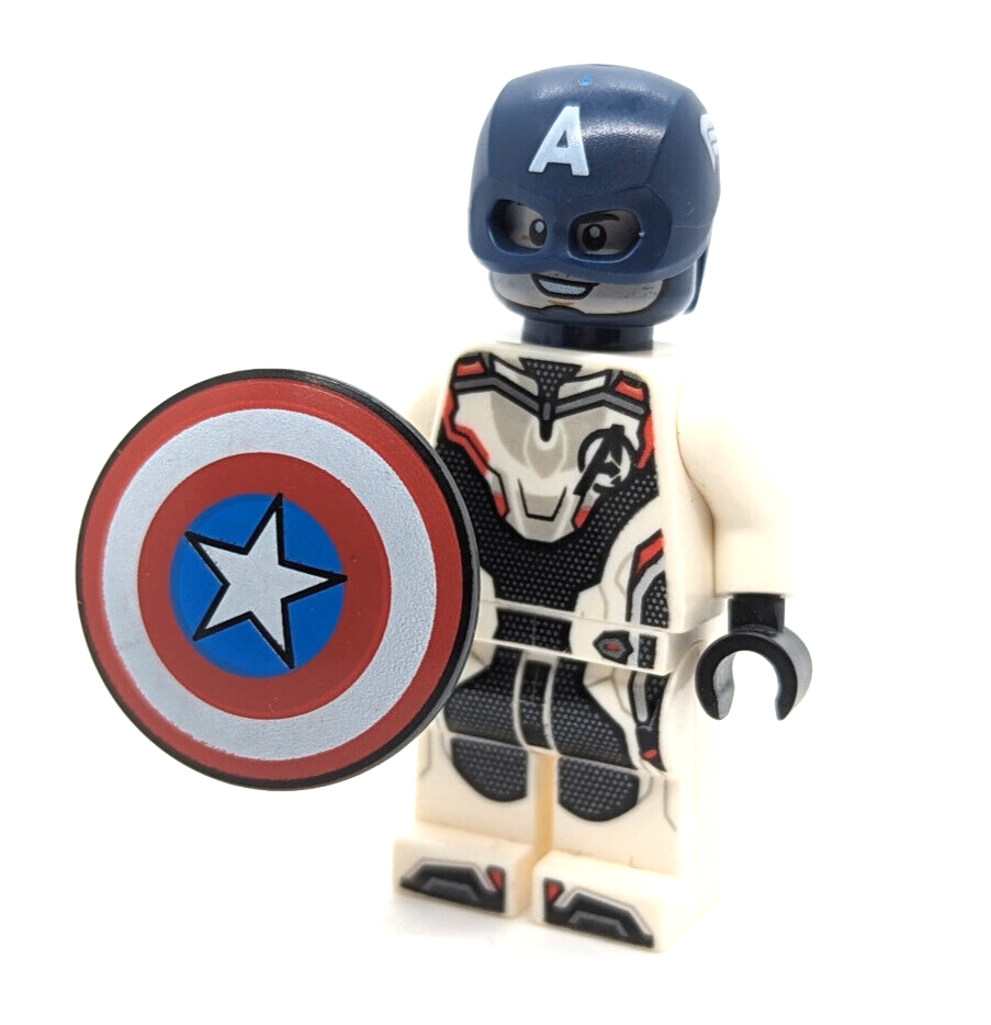 LEGO Marvel Avengers Minifigure Captain America White Jumpsuit Helmet (sh560)