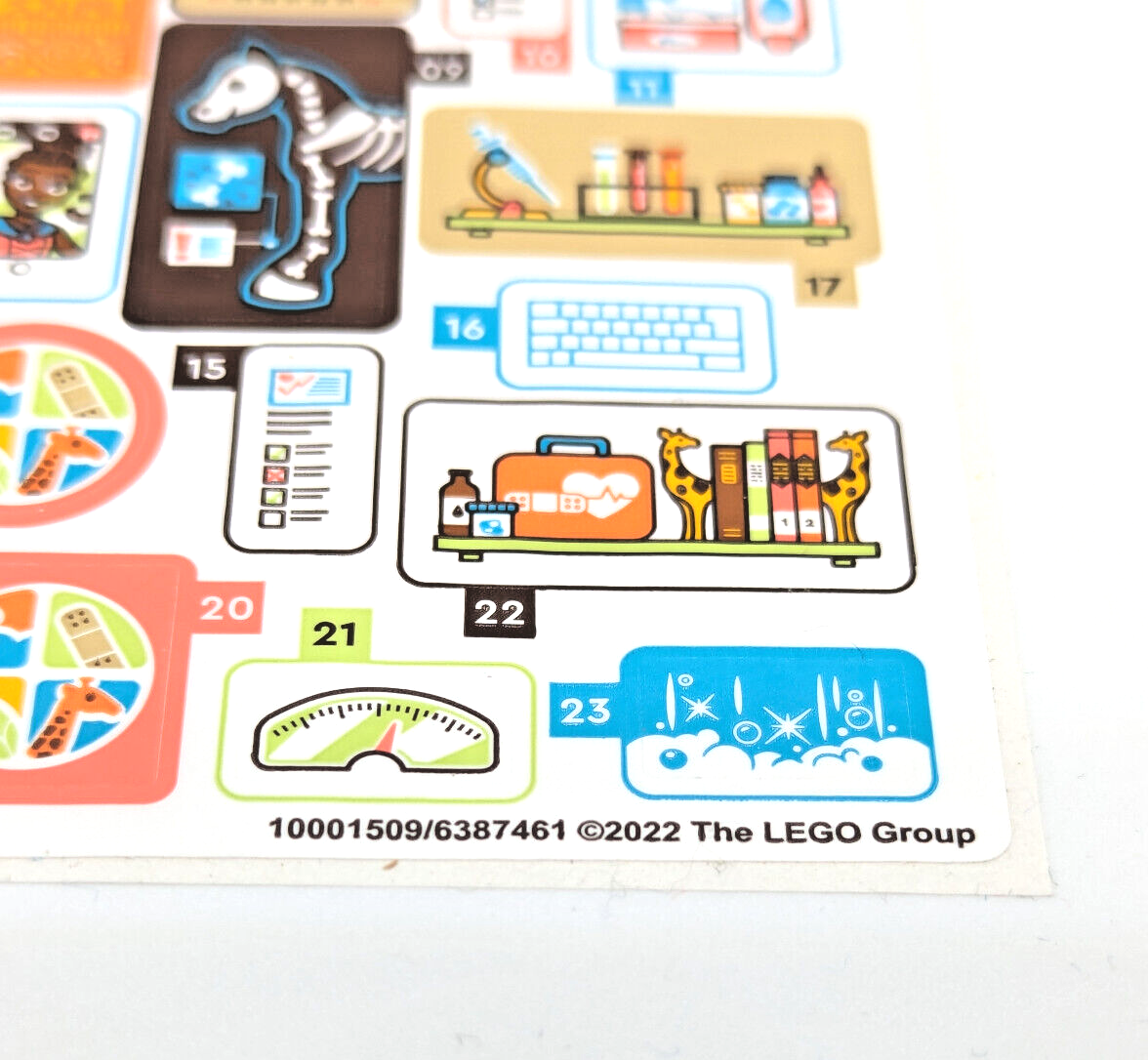 Lego STICKER SHEET for 41717 Mia's Wildlife Rescue, New & Genuine
