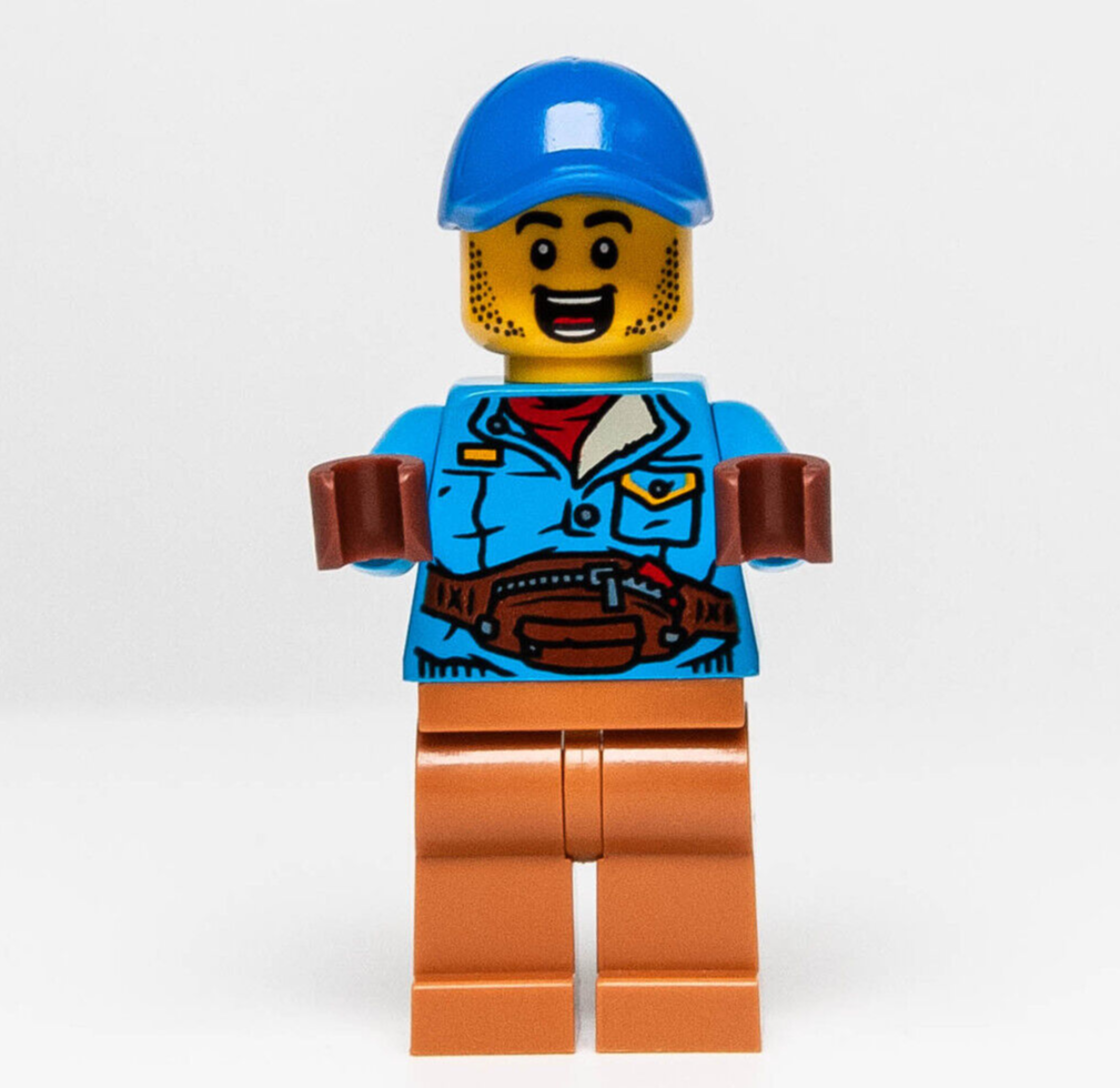 LEGO Chinese Lunar New Year Minifigure - Man Blue Cap Fanny Pack  80108 (hol263) - StudBee